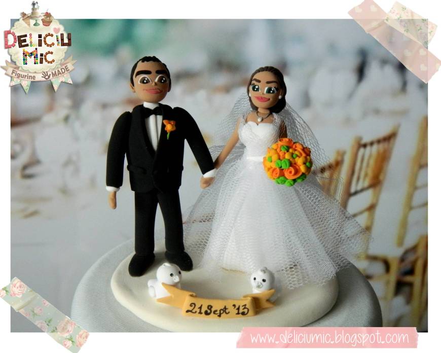 Figurine de tort pentru nunta - Mire si Mireasa